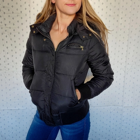 Express Jackets & Blazers - Express Puffer Faux Fur Hood Jacket
